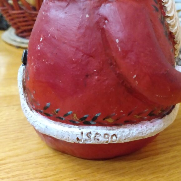 Vintage 1990 Jim Shore Christmas Santa Claus St. Nick Roly Poly 6" Heavy - Picture 4 of 10